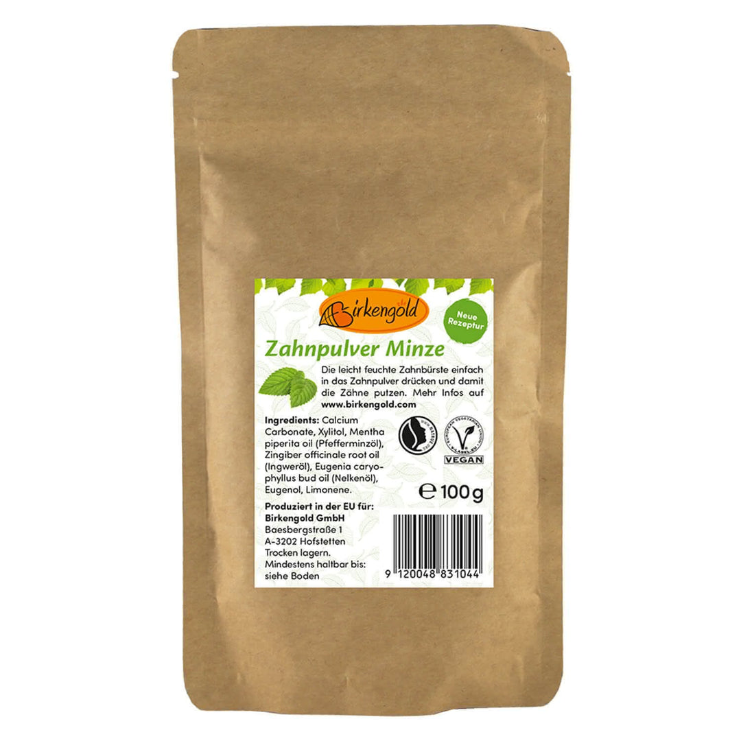 Zahnpulver Nachfüllpack - Minze (100 g)