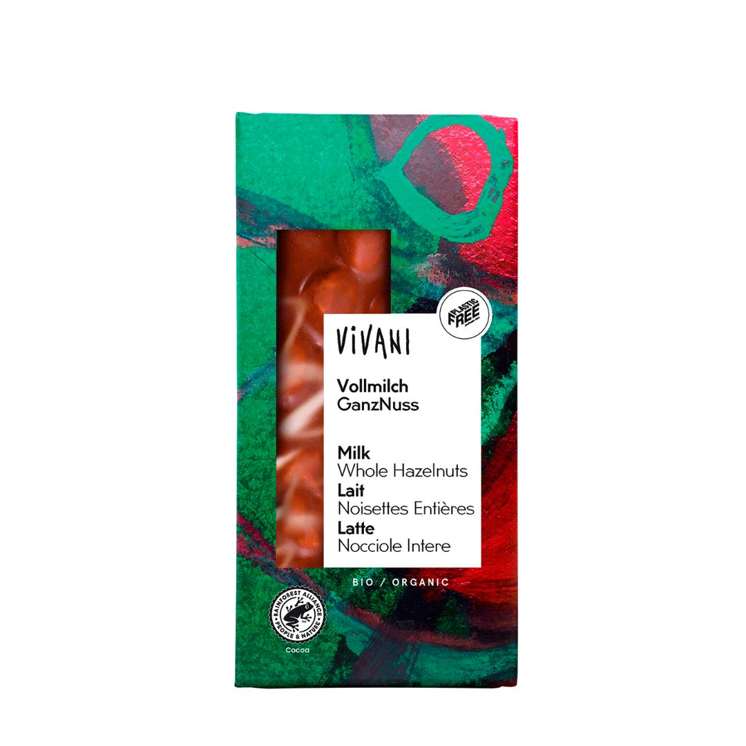 Vollmilch Schokolade - ganze Nuss (100 g)
