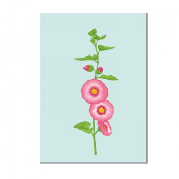 Stockrose - Postkarte