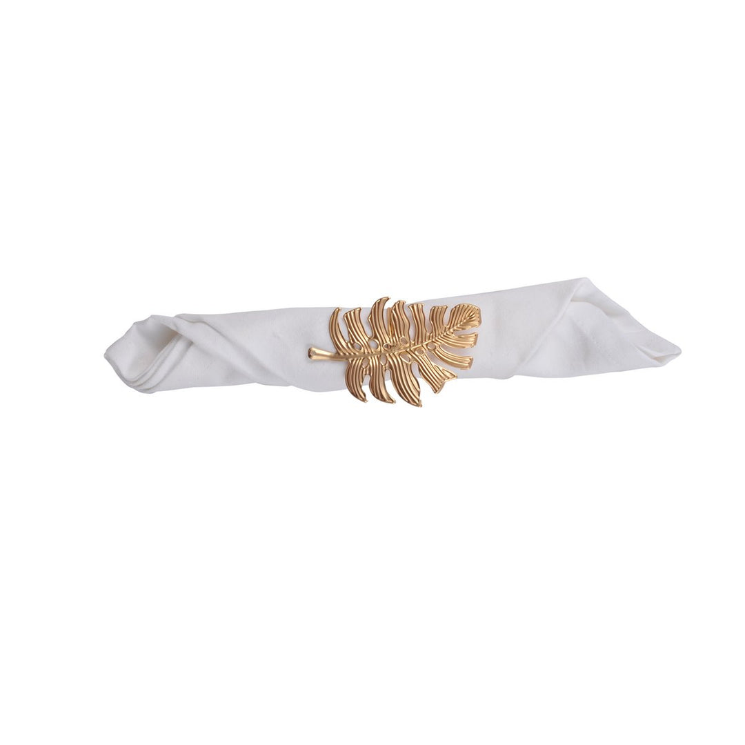 Serviettenring - goldenes Blatt (4er-Set)