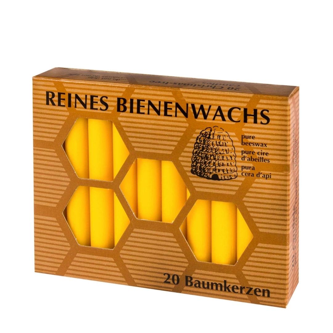 Baumkerzen gelb - Bienenwachs (20 Stück)
