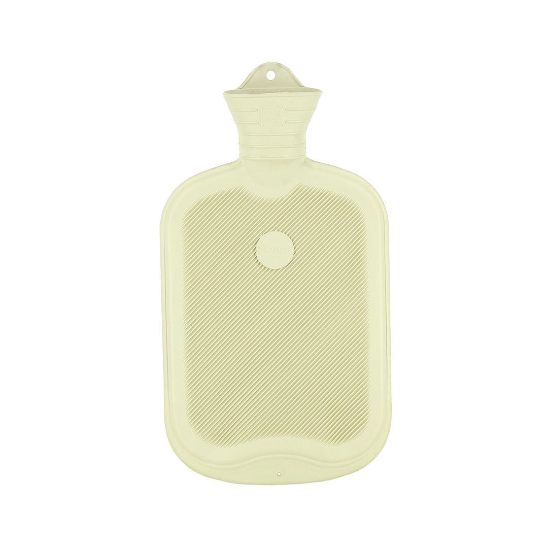Wärmflasche aus Naturgummi - weiß (2 Liter)