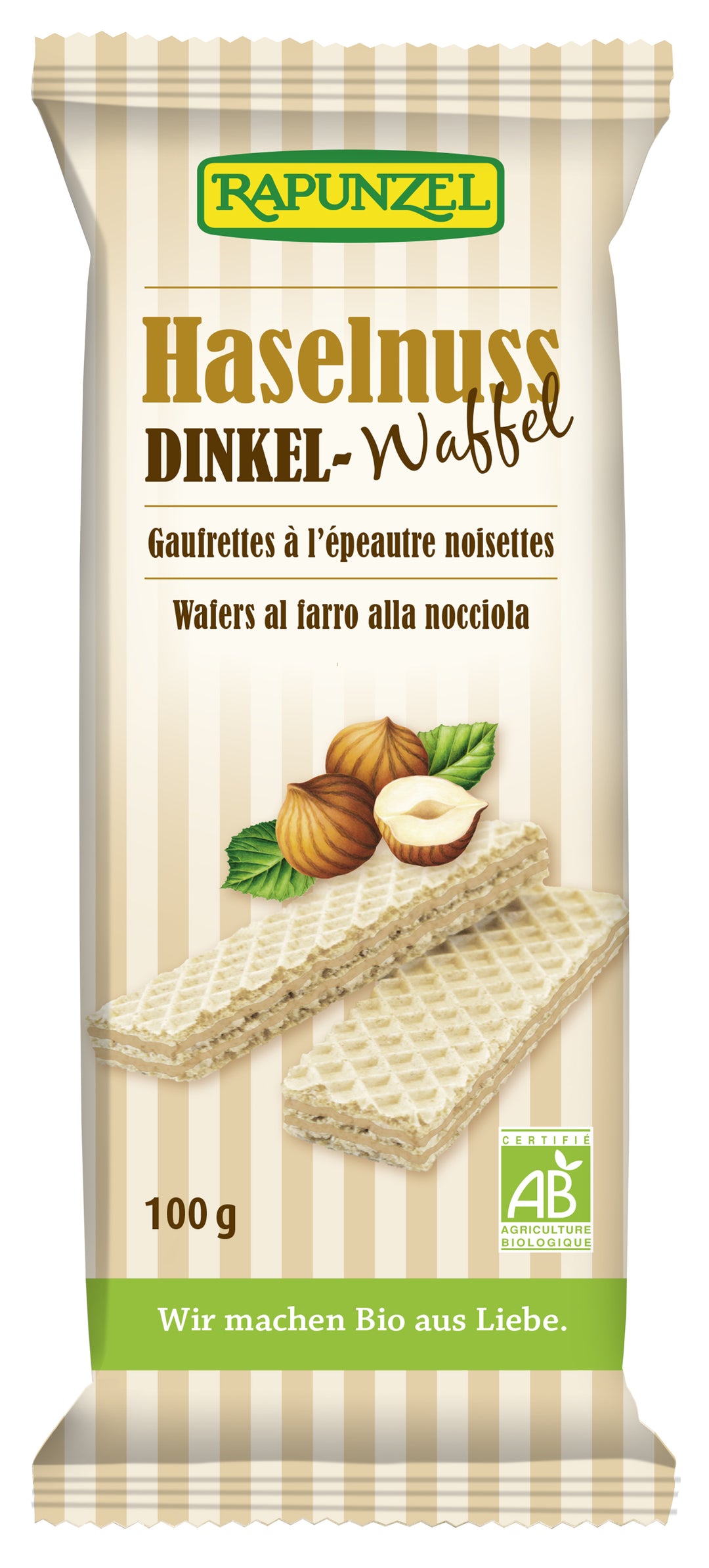 Dinkel-Waffel - Haselnuss (100 g)