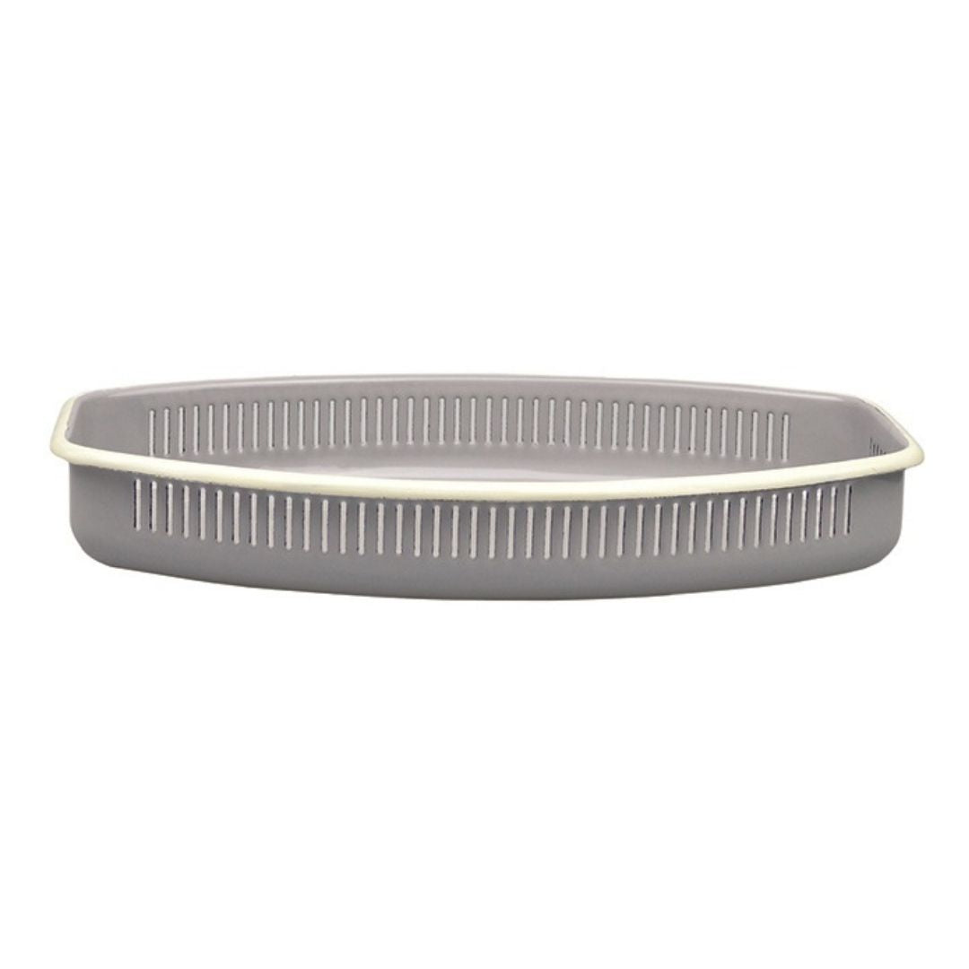 Brotkörbchen mit Seitenschlitzen - grau (30 cm)