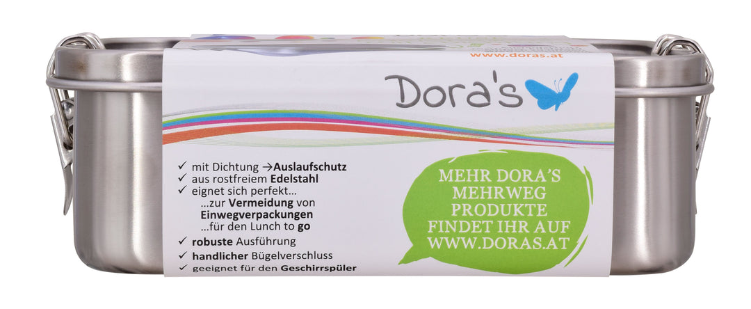 Brotzeitbox mit Dichtung - Edelstahl