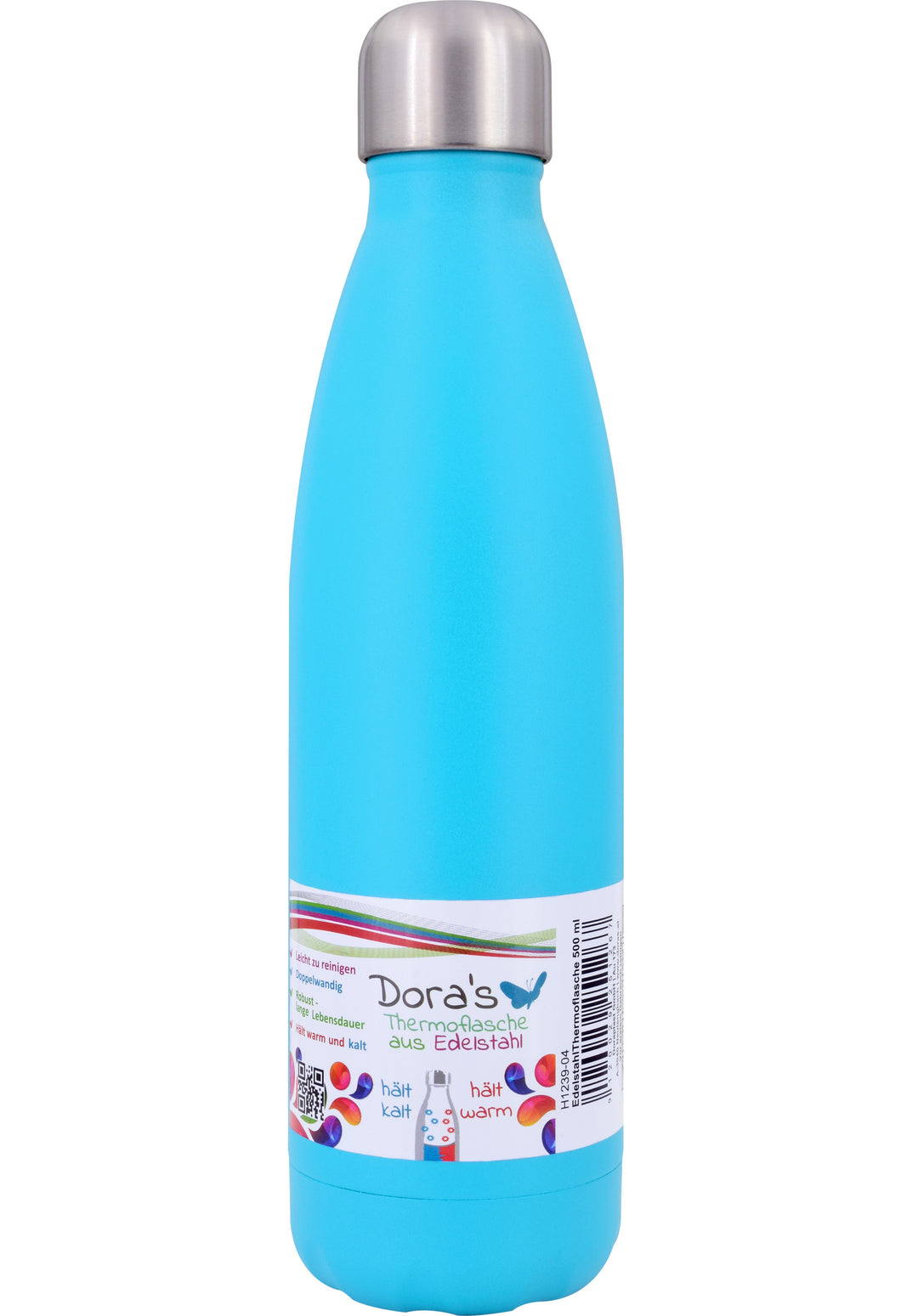 Edelstahl Thermoflasche - hellblau (500 ml)