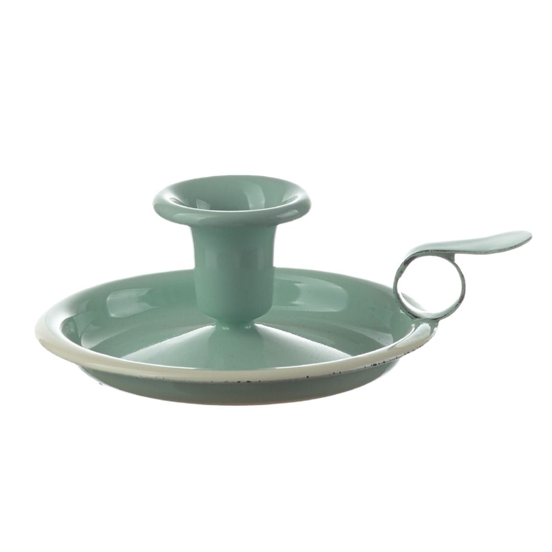 Kerzenleuchter emailliert - mint