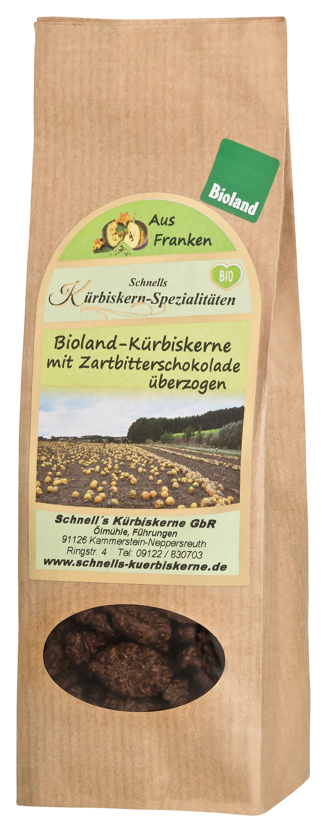 Kürbiskerne - Zartbitterschokolade (100 g)