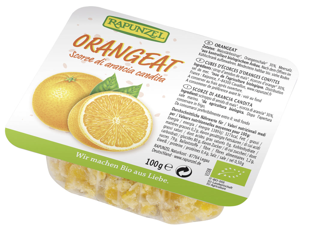 Orangeat gewürfel - ohne Weißzucker (100 g)