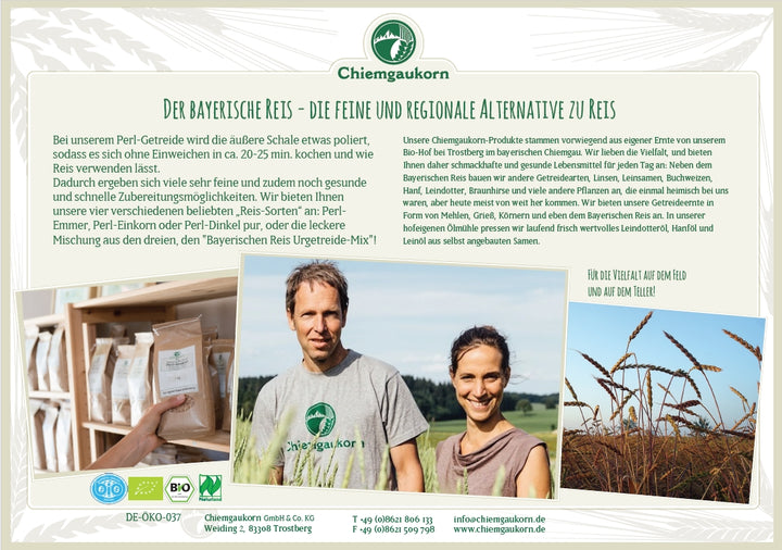 Rezept-Flyer "Bayerischer Reis"