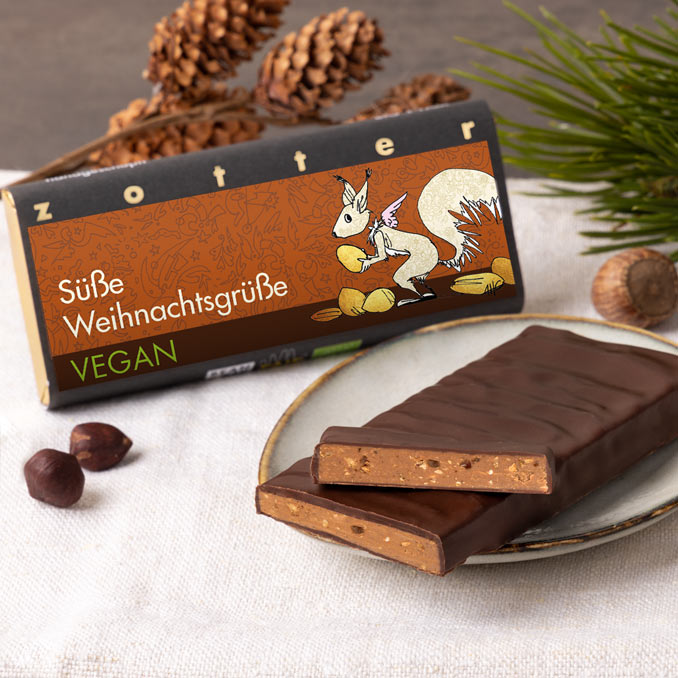 Süße Weihnachtsgrüße – Schokolade (70 g)