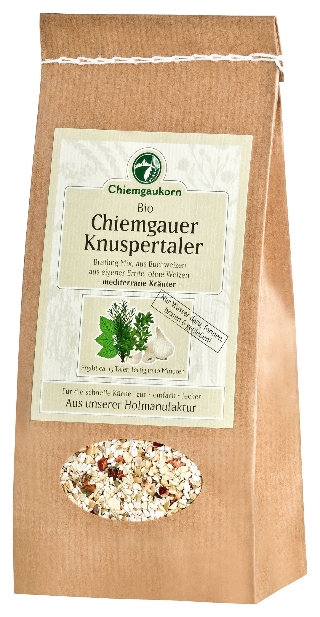 Chiemgauer Knuspertaler - "Mediterrane Kräuter" in verschiedenen Größen