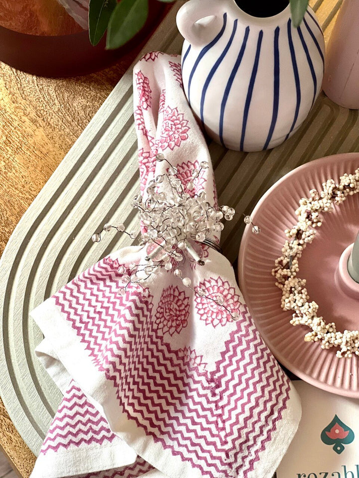 Serviette - Little Lotus roza
