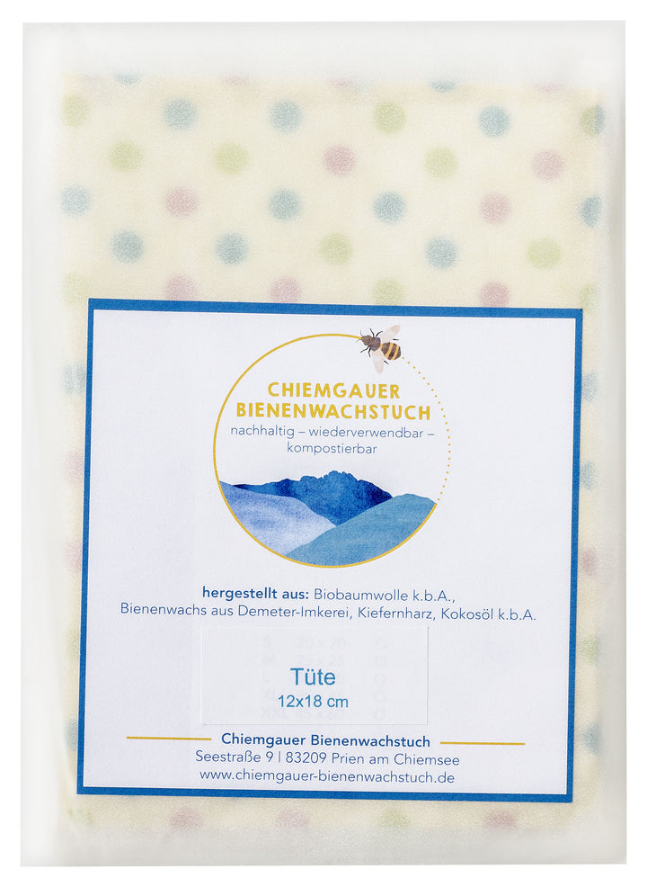 Bienenwachstüte - bunte Tupfen
