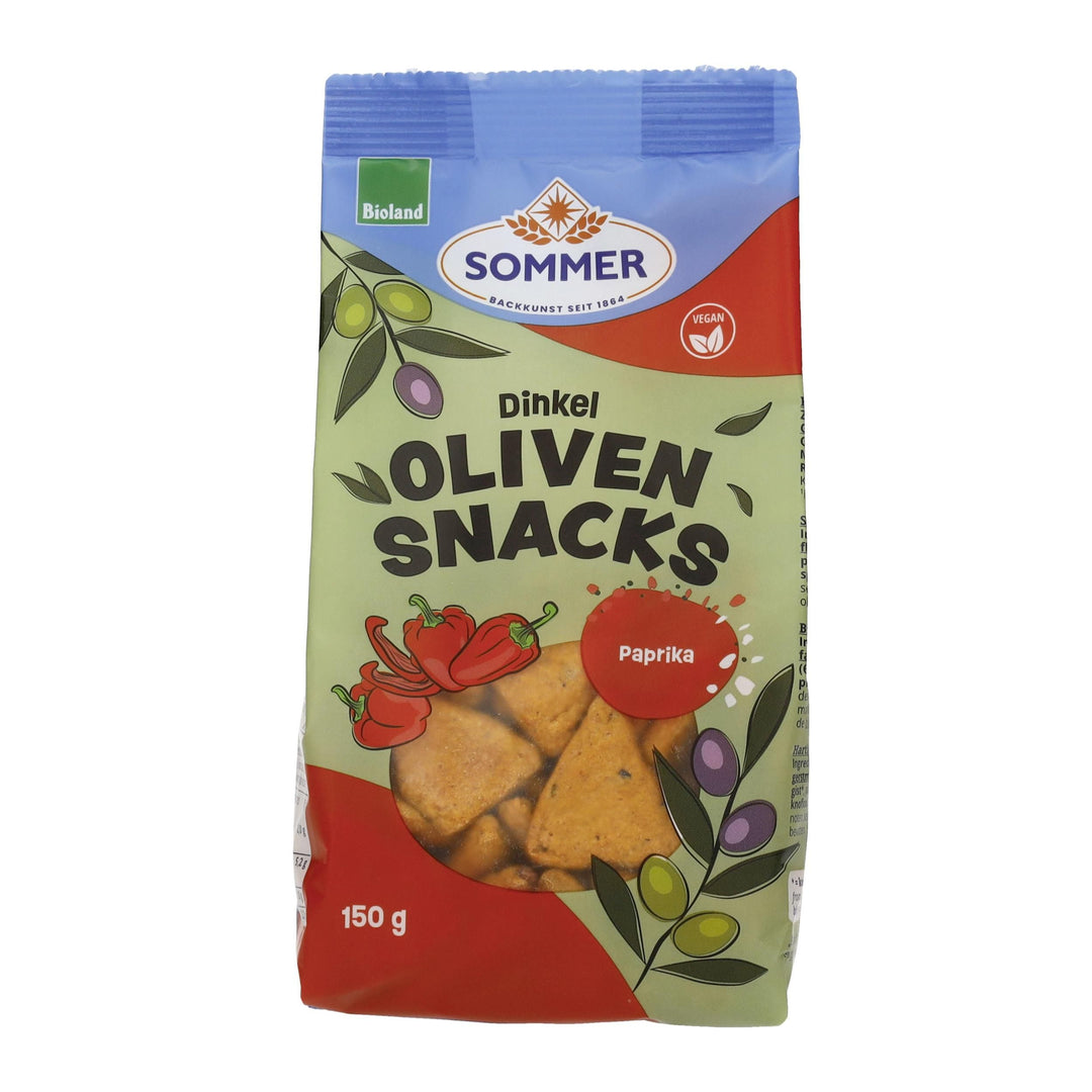 Dinkel Oliven-Snacks - Paprika (150 g)