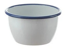 Salatschüsselchen - weiß mit blauem Rand (12 cm)