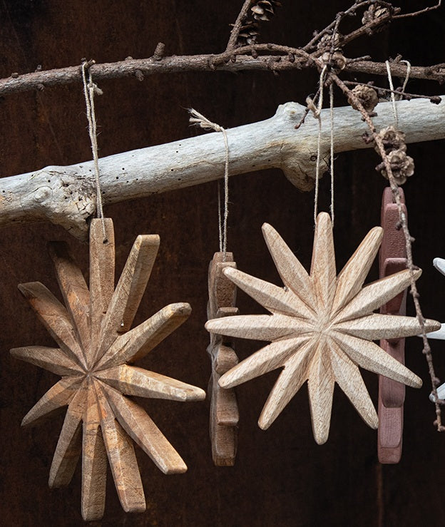 Holzstern – natur (Ø 19 cm)