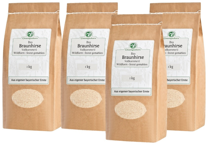 Braunhirsemehl Vollkorn 4 x 1 kg Sparpreis KARTON