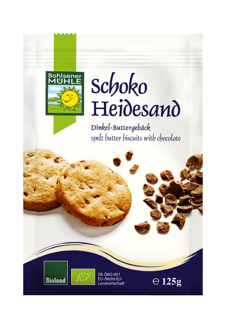Schoko Heidesand - Dinkel-Buttergebäck (125 g)