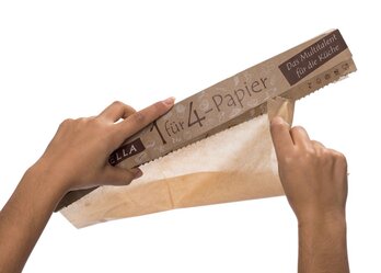Backpapier ungebleicht, "1 für 4-Papier"