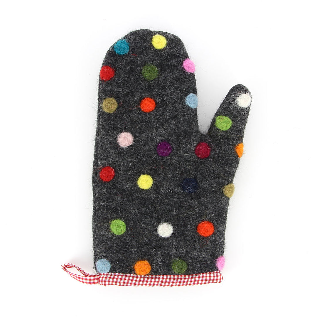 Ofenhandschuh aus Filz (links)