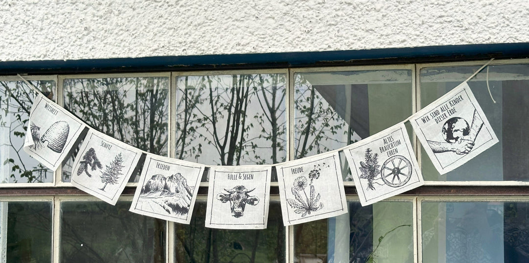 Allgäuer Gebetsfähnchen in verschiedenen Ausführungen