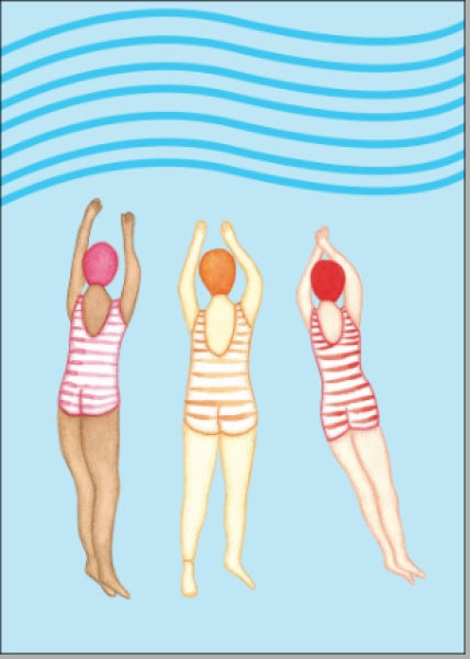 3 Schwimmerinnen - Postkarte