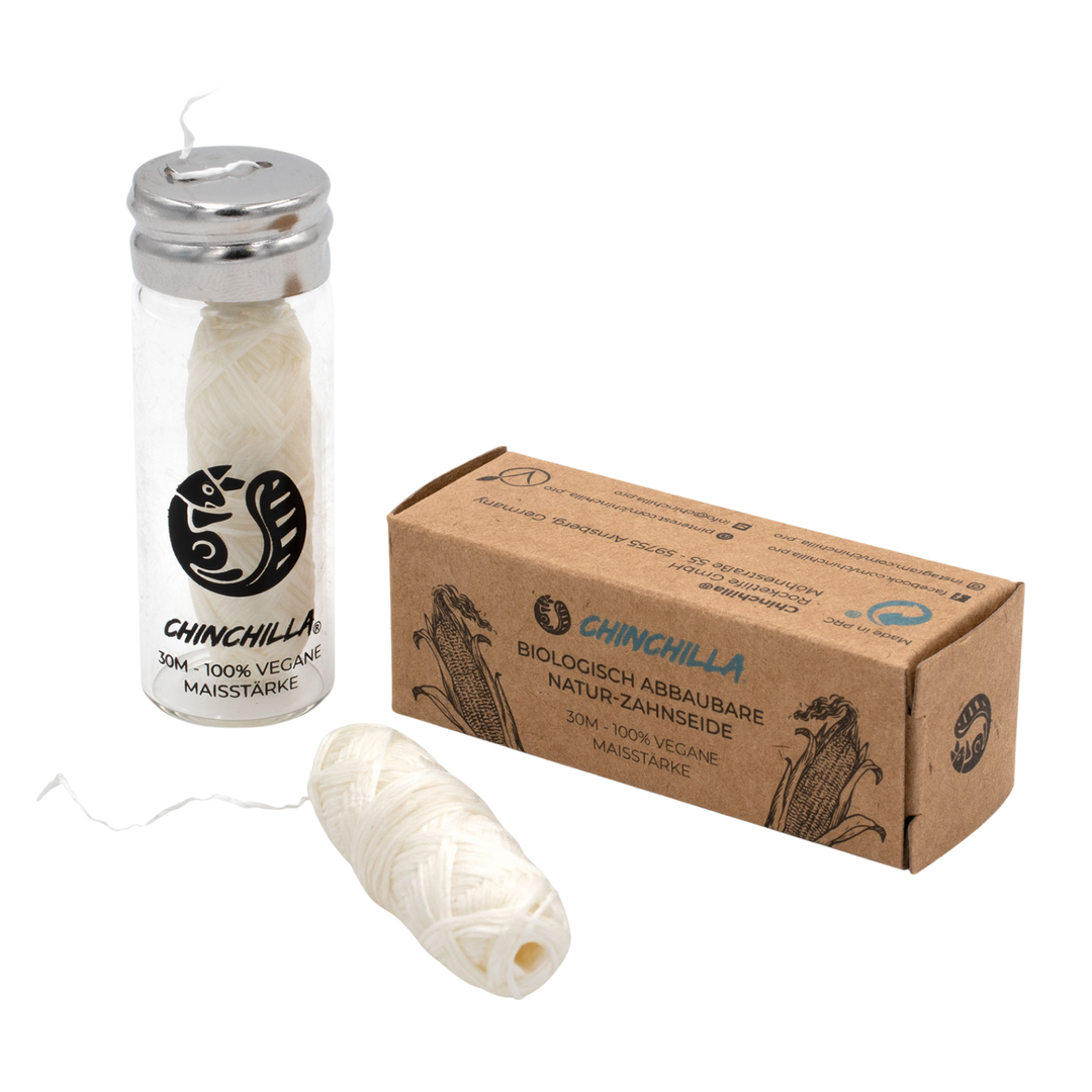 Zahnseide im Glasflakon (30 m)