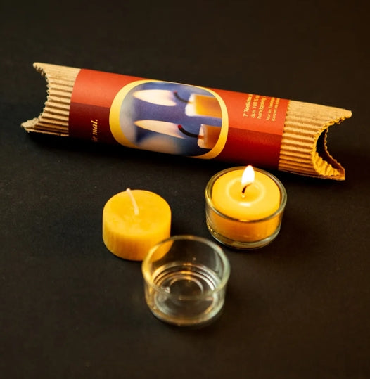 Teelicht - Bienenwachs (rot)