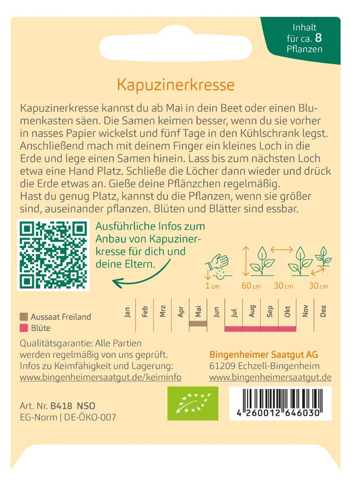 Garten-Bande: Kapuzinierkresse nicht rankend - Saatgut