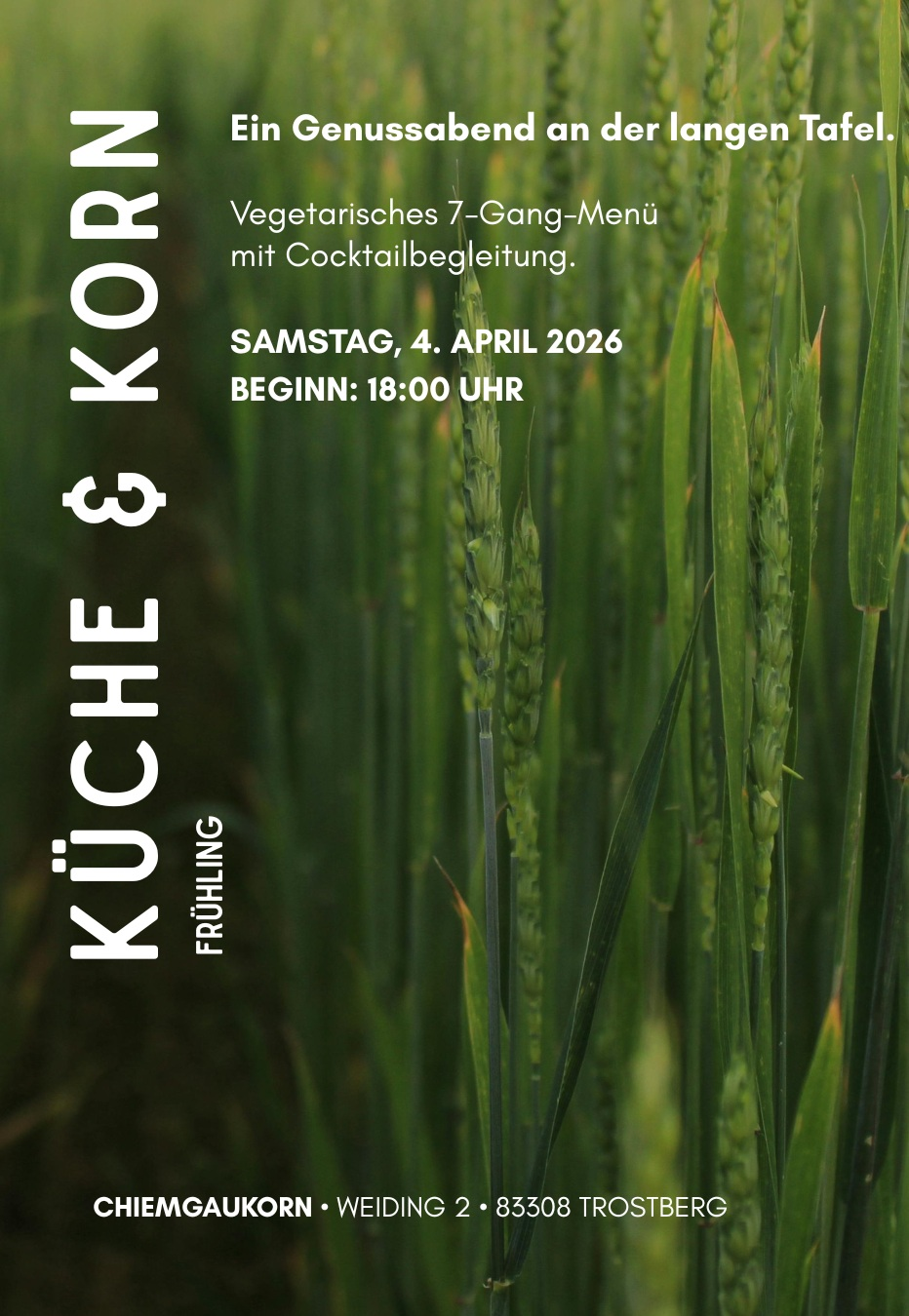 Küche & Korn - Ein Genussabend an der langen Tafel