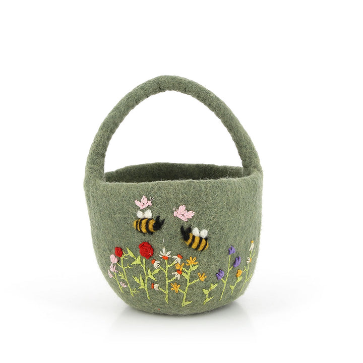 Körbchen Blumenwiese, aus Filz