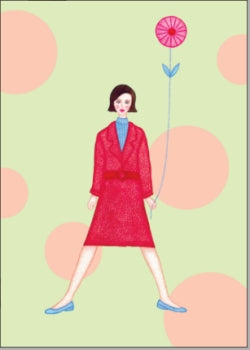 Blumenballon - Postkarte