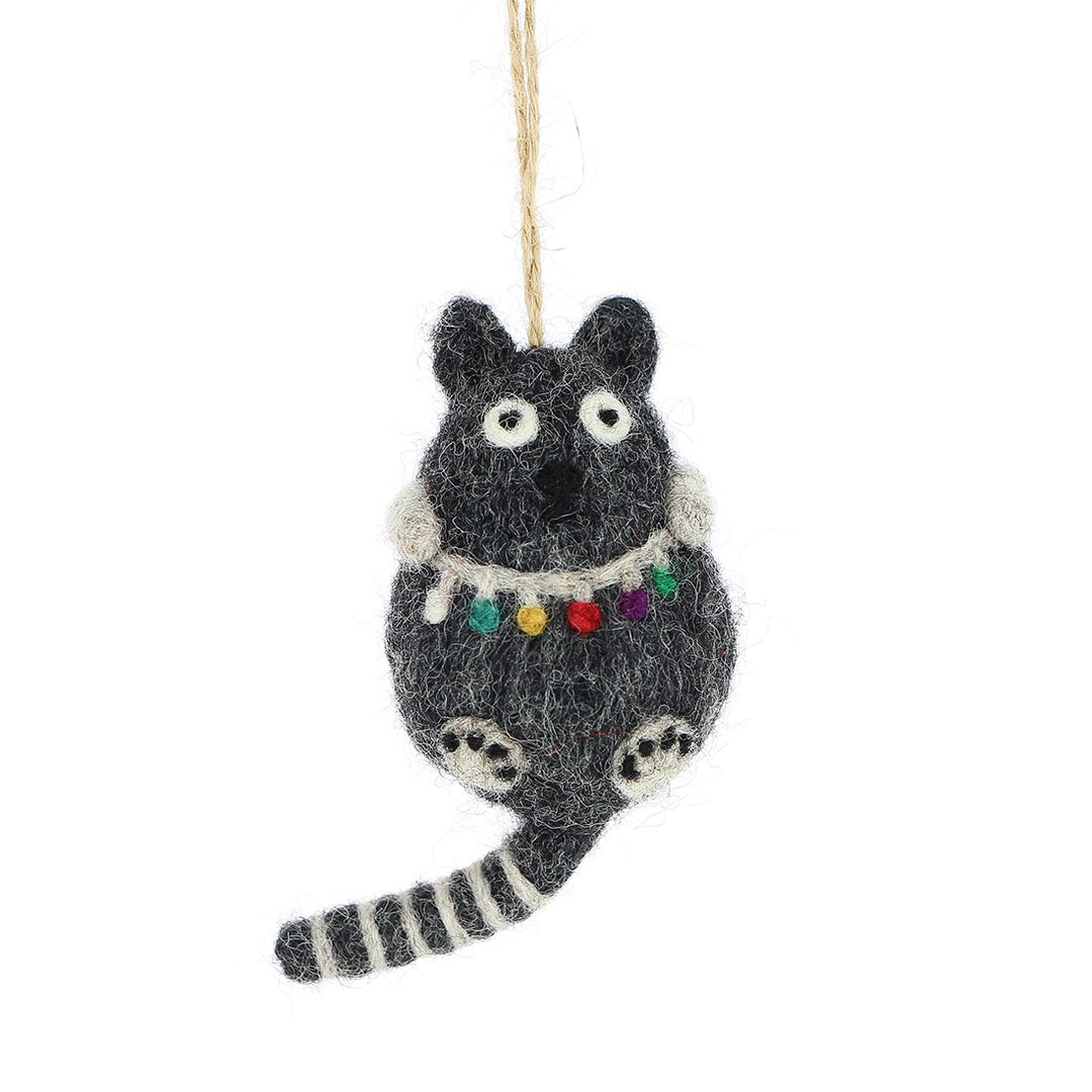 Anhänger Weihnachtskatze, aus Filz