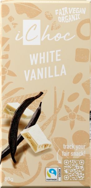 Schokolade iChoc White Vanilla 80 g