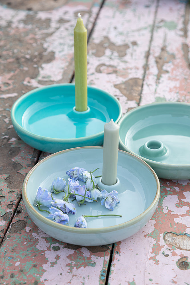 Kerzenteller ⌀ 21 cm - Aqua