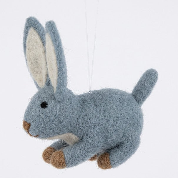 Anhänger Hase blau, aus Filz