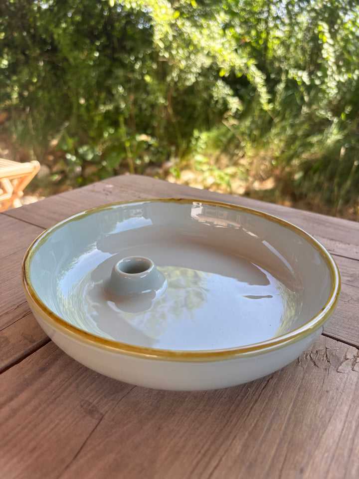 Kerzenteller ⌀ 21 cm - Olivgrün