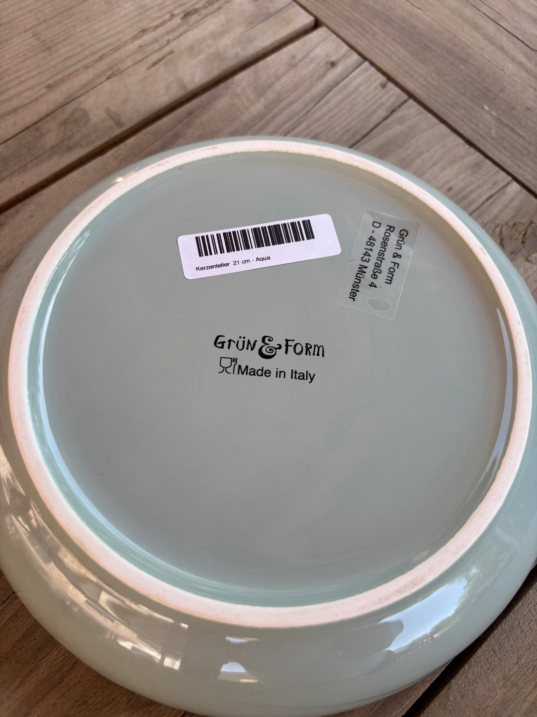 Kerzenteller ⌀ 21 cm - Aqua