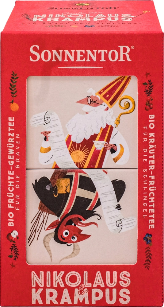 Nikolaus & Krampus - Früchte-Gewürztee/Kräuter-Früchteteemischung (18 Btl.)