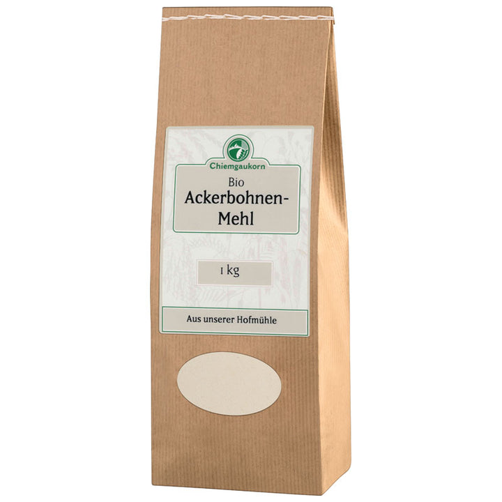 Ackerbohnen-Mehl in verschiedenen Größen
