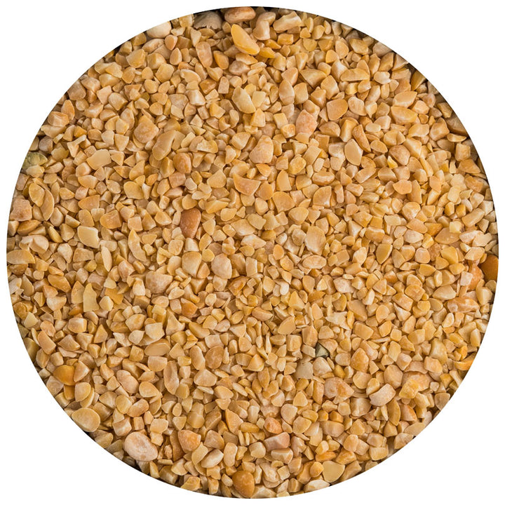 Erbsen-Schrot in verschiedenen Größen